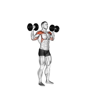 dumbbell standing overhead press
