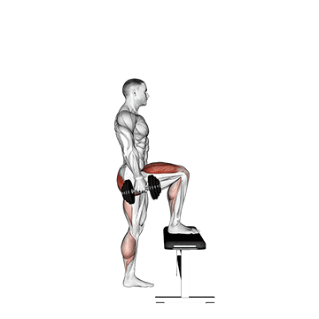 dumbbell step-up
