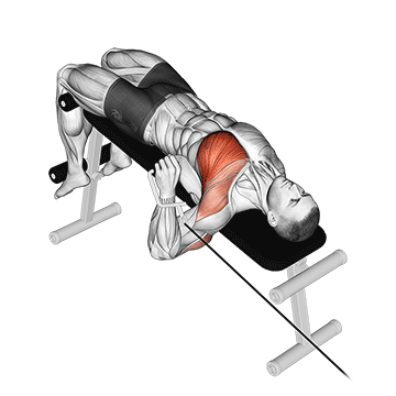cable decline one arm press