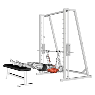 inverted row on bench