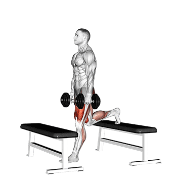 dumbbell step-up split squat