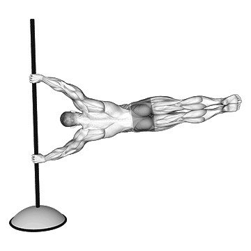 Animated demonstration of the flag exercise, targeting the Abs using Body weight.